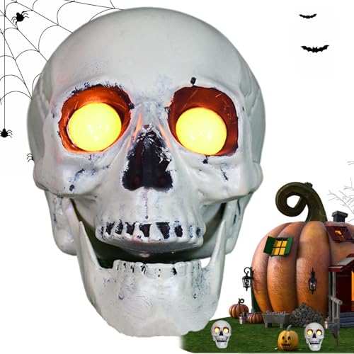 Manos solares de esqueleto para Halloween, decoración solar de Halloween, estacas de esqueleto, luces de estaca de jardín con efecto de sonido para temática de césped - imagen 9