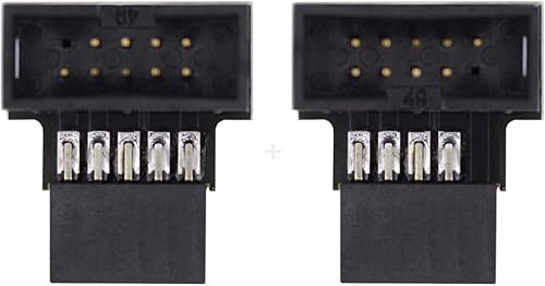 Vista 7 de CY Adaptador de tarjeta madre USB 3.1 tipo C a USB 3.0, cabecera de 19/20 pines, 5 Gbps, verde Verde USB3.0-19Pin macho a hembra USB-C individual