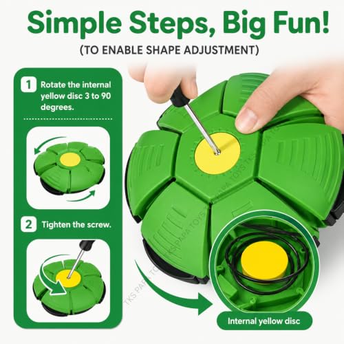 Image of UFO Magic Ball for Kids | Creative Fly Saucer Stomp | Multicolour Deformation| Flying Ball, Fidget Toy, LED Spinner, Air Spinner Flying (Blue)