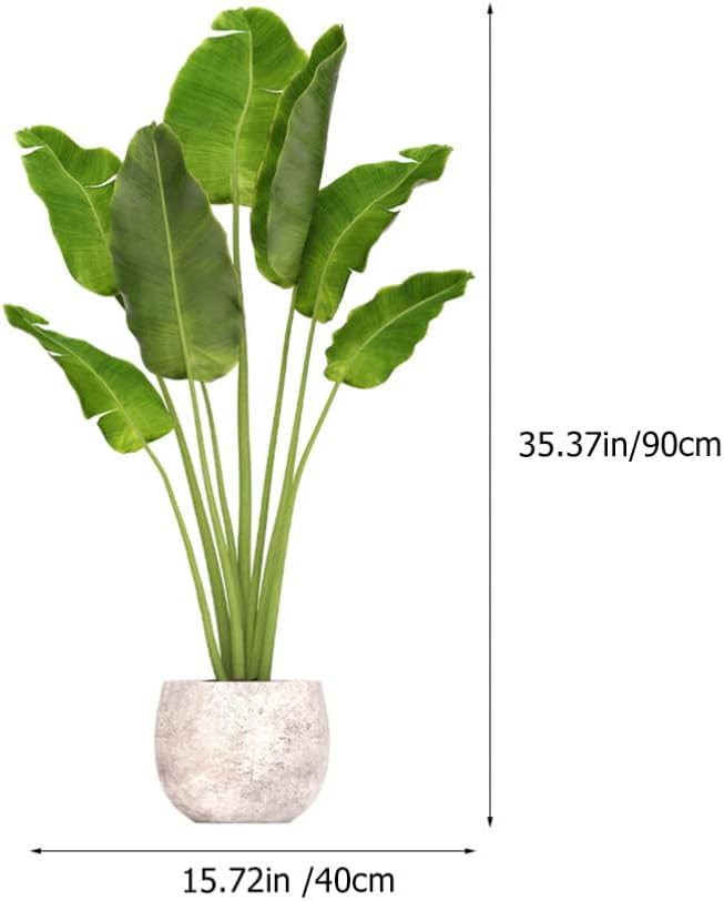 VOSAREA Green Plant Wall Decal Peel and Stick – 3D Realistic Potted Plant Wall Sticker – Removable Waterproof Greenery Stickers & Murals for Bedroom Living Room Office (35.37X15.72Inch)