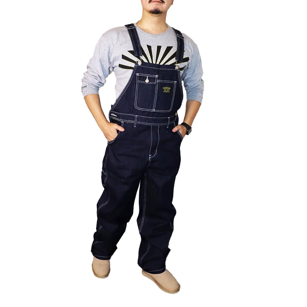Amazon.co.jp: デニム オーバーオール インディゴ ストライプ