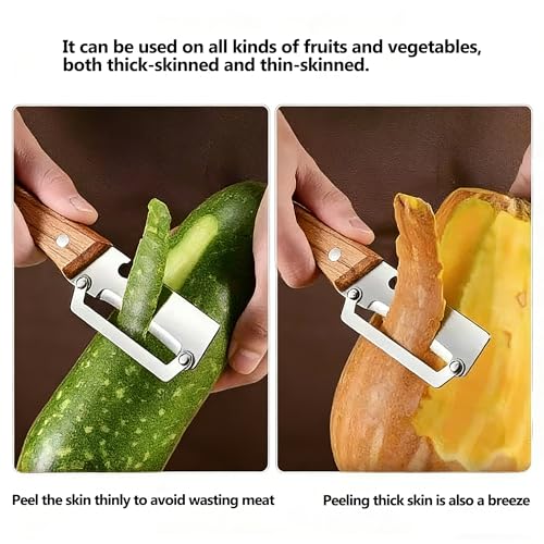 Multi-Functional Vegetable Peeler for Kitchen,2 in 1 Multi Functional Vegetable Peele,for Fruit Apple Potato Pumpkin Papaya Zucchini by Generic - Used condition - Image 6