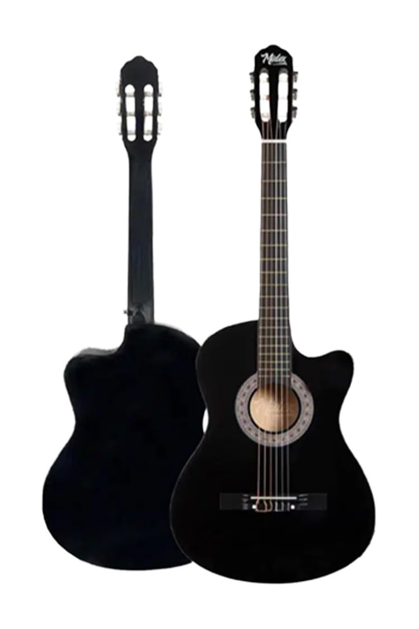 Midex CG-390BK-XBAG Siyah Klasik Gitar 4/4 Sap Ayarlı Kesik Kasa Full Set