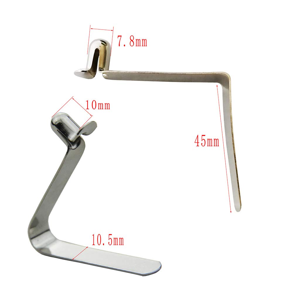 UP100 50PCS Double Button Clips Kayak Paddle Snap Spring Clip Tent Pole Clips Awning Accresories Telscopic Tube Camping & Caravan & Chair Tube Lock (8mm Double Pin)