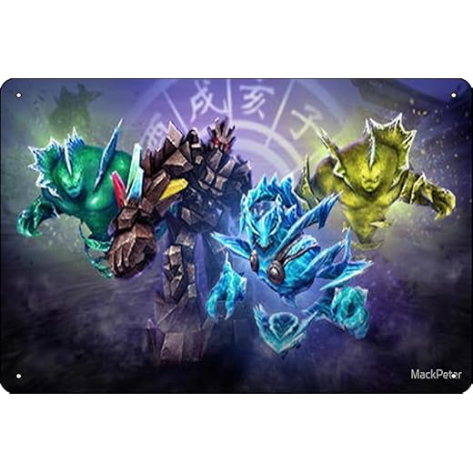 Elementental metin2 Bosses Poster, 20,3 x 30,5 cm, lustiges Metall-Blechschild, Spielzimmer, Männerhöhle, Wanddekoration