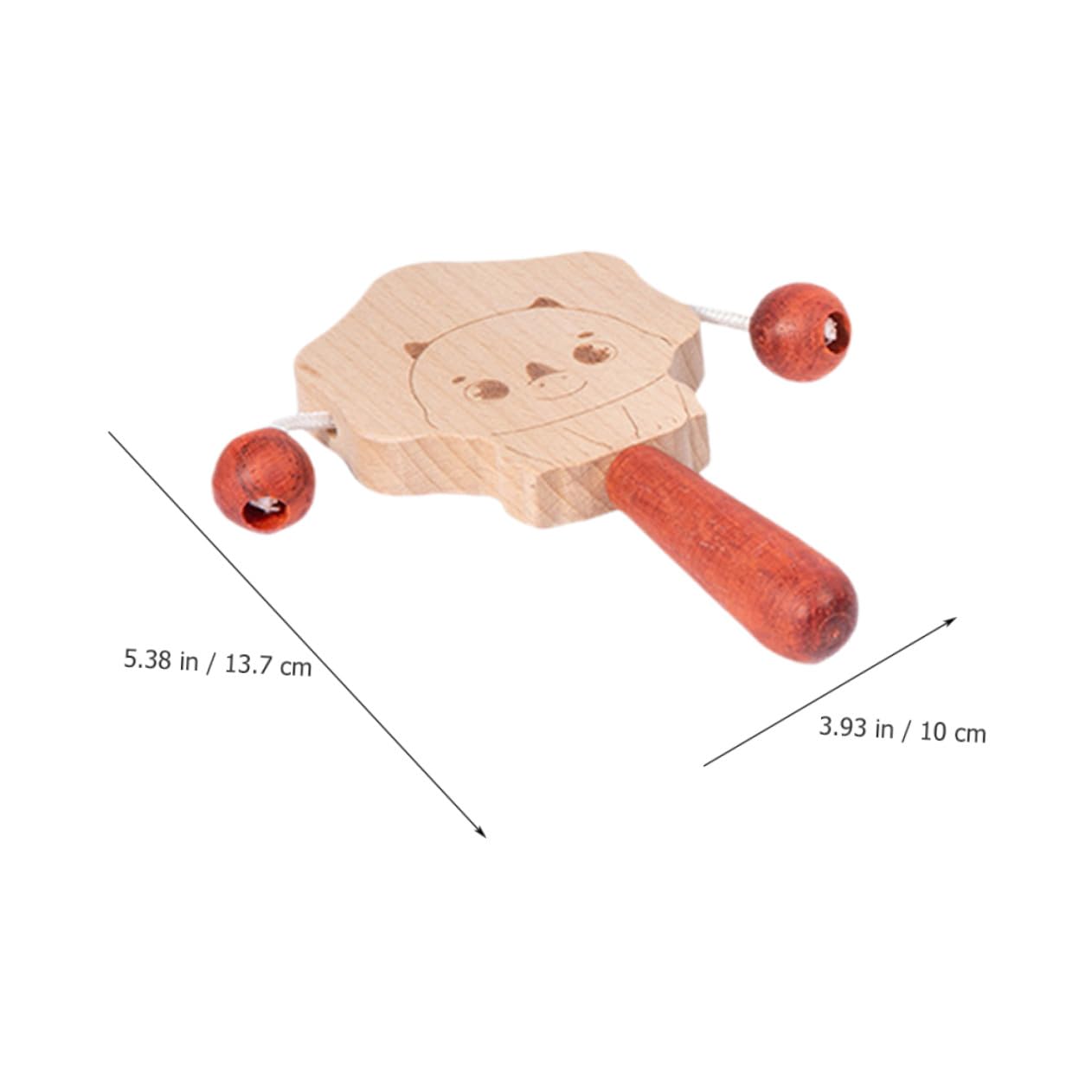 Set 5 Pezzi Sonagli in Materiale Sintetico Beige per Ragazzo Ragazza, Giocattolo Musicale Leggero e Facile da Trasportare per Feste Infantili e Prima Educazione