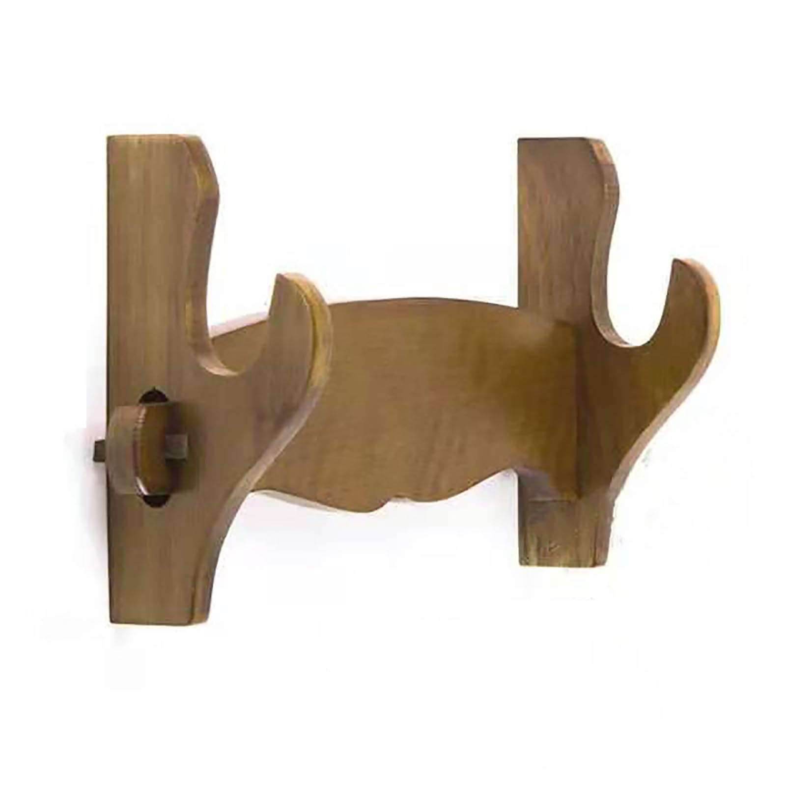 Hjhuua Wood Color Wall Mount Sword Rack Display Hanger Holder,Sword Stand Wood Sword Holde,Wall Hanging Sword Display Rack,For Katana Wakizashi Tanto Support All Swords