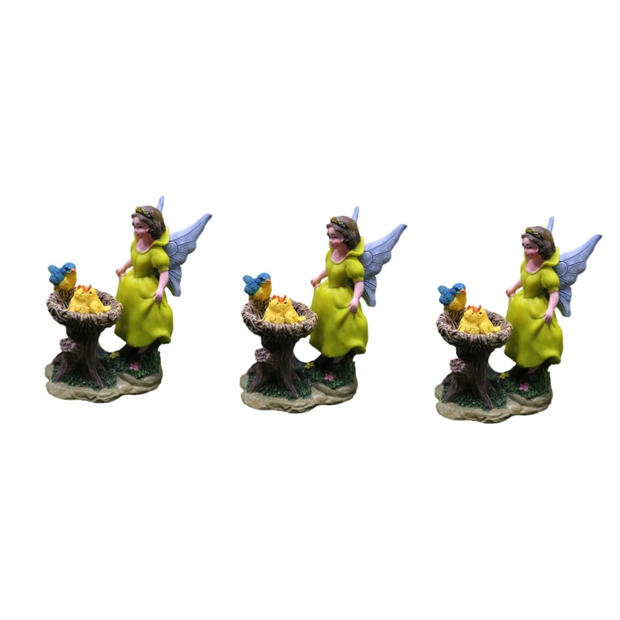 Figurine de colorée UKCOCO en lot de 3 pièces : ornement féérique haut de gamme pour jardin