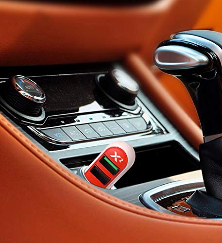 RapidX RXX2QCTAN X2 2 Port Car Charger with Quick Charge Tangerine