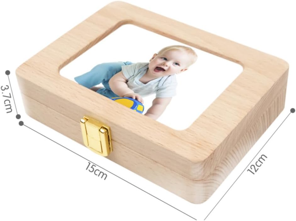 Wooden Teeth Storage Box Tooth Chart Creative Keepsake for Boys and Girls for Preserving Precious Childhood Memories Japanese Stickers