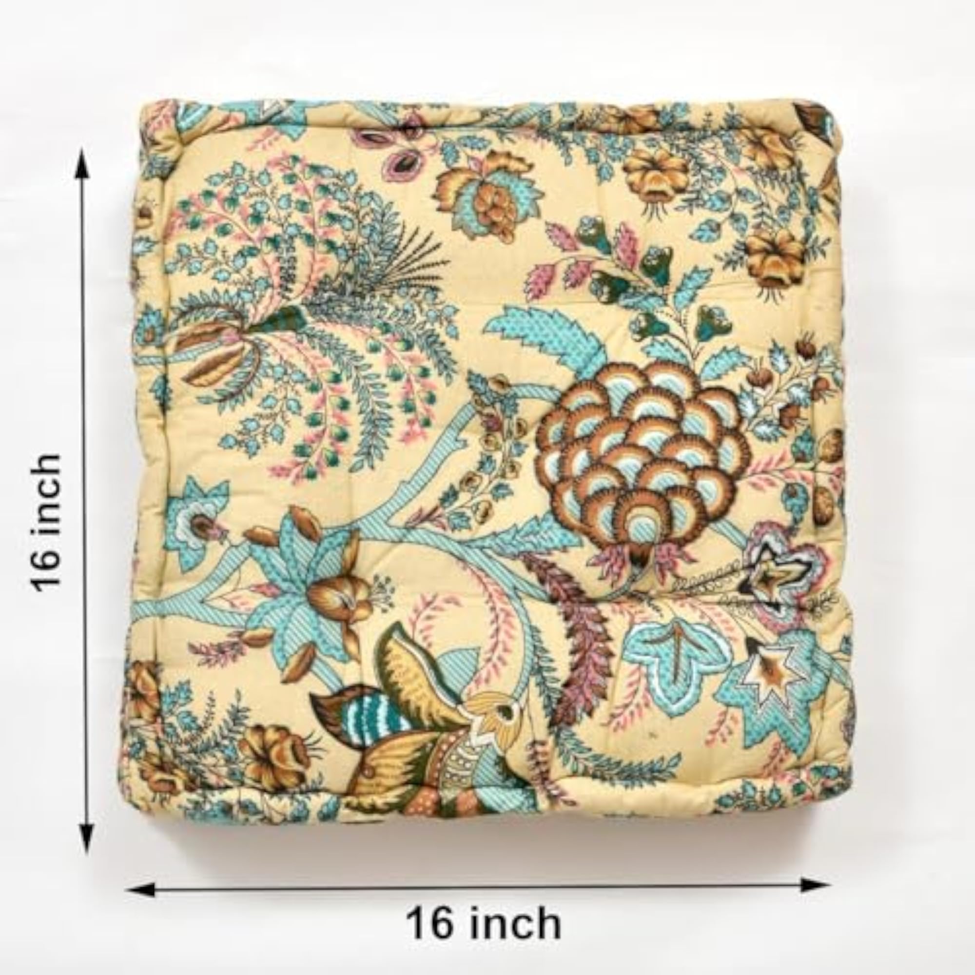 Cotton Printed Chair Pads with Ties