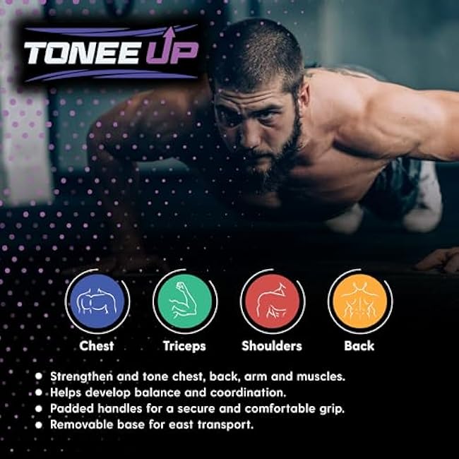 Push Up Board 9-in-1 Multi-Functional Workout Equipment for Home Pushup Board for Men and Women - Strength Training, Chest, and Arm Exercises Burn Fat & Build Muscle