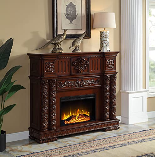 ACME Vendome Free-Standing Rectangular Wooden Fireplace in Cherry