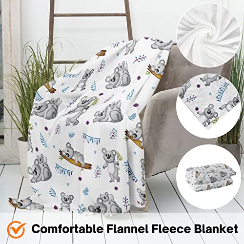 Domgoge Koala Blanket for Boys Girls Kids Baby Koalas Print Throw Blankets for Couch Sofa Soft Cozy Flannel Fleece Blanket Gifts Women Men - Image 3