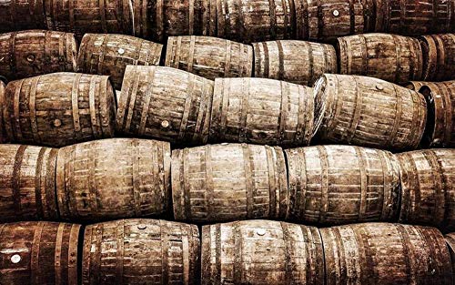 Papier peint photo 3d baril de vin moderne pour salon convivial