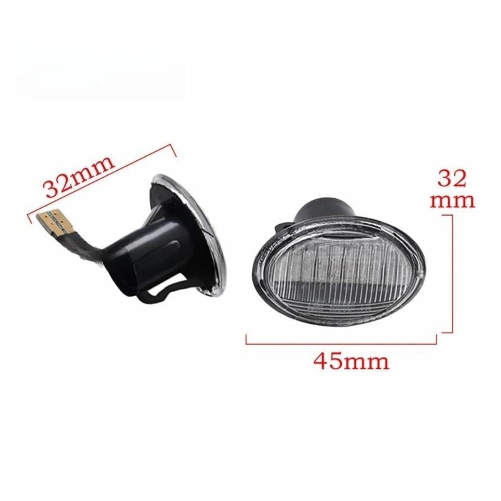 Indicatori direzione dinamici Per FIAT Per 500 500C 500L Luci per auto Luci di posizione laterali per auto Indicatori di direzione LED Lampade dinamiche T10 2(Crystal 1pair)