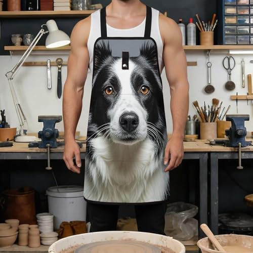 Delantal Border Collie multipropósito para hombres y mujeres miniatura 4