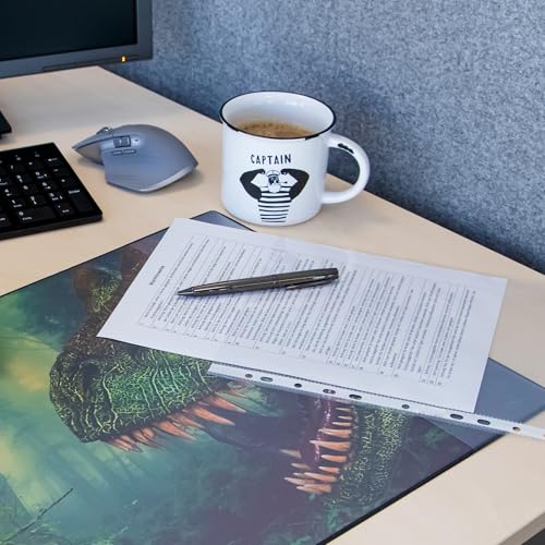 Idena 90373-50 Stück Klarsichthüllen A4 glasklar, Prospekthüllen aus Kunststoff 60µ, dokumentenecht, Klarsichtfolien mit Universallochung