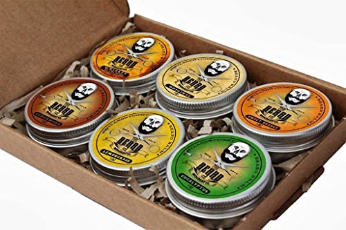 Premium Beard Balm Live-in Conditioner 6 Pieces Collection Set (30ml) - The Beard and The Wonderful Beard Balm for Men, Best Beard Conditioner, Moisturiser, Softener, Six Scents