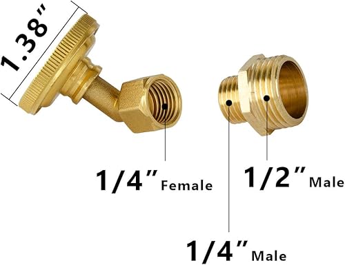 Miniatura 8 de Feelers Boquilla de pulverización de latón, 12 pulgada BSPF 4 agujeros pequeño atomizador rociadores de jardín sistema de riego agrícola adaptador