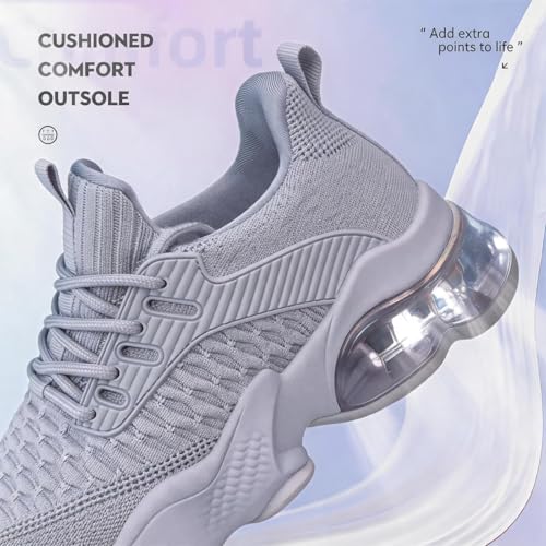 Image of Womens Slip On Walking Shoes Air Running Casual Fashion Tennis Sneakers Comfortable Non Slip Work Athletic Trainers
