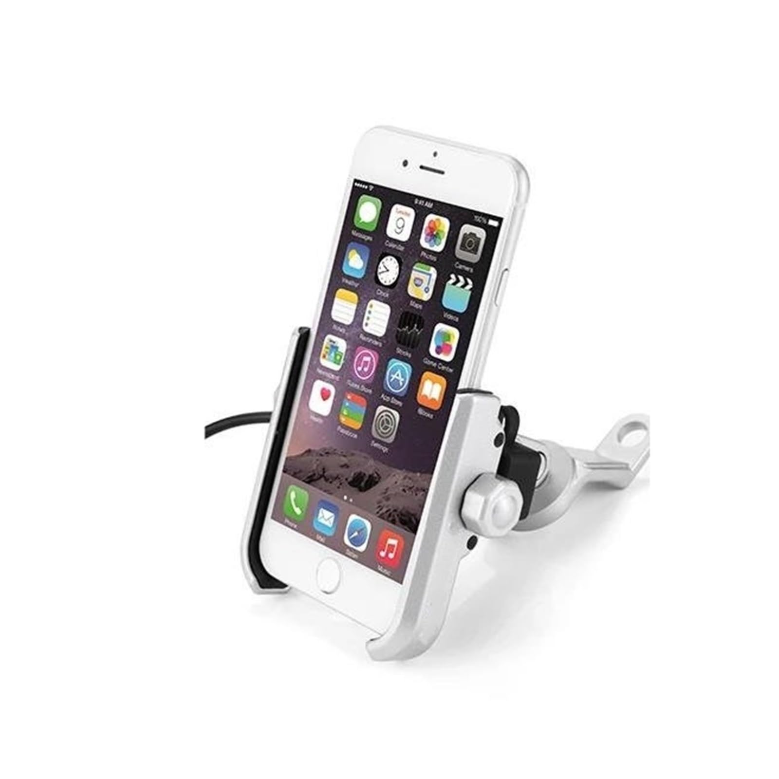 Aluminium avec USB Moto Vélo Support De Téléphone 360 ​​degrés Rotation Universel