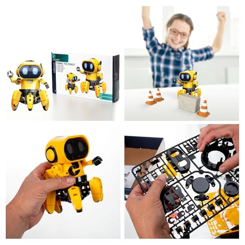 Velleman Robot edukacyjny Tobbie z 2 trybami i 6 nogami, interaktywny zestaw STEM dla młodzieży i dorosłych, robot z dźwiękiem i światłem, działa na 4 baterie AAA