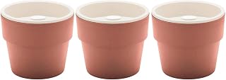 Conjunto 3 Vasos Auto Irrigáveis Horta Vasos Para Plantas Tempero Flores Terracota