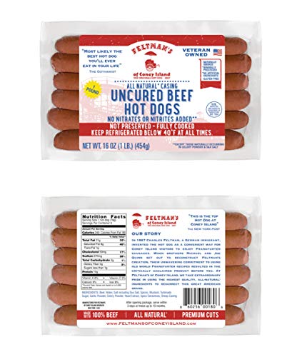 Feltman's Original Hot Dogs, 3 Pack (18 hot dogs)