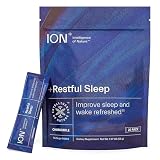 ION* Intelligence of Nature Restful Sleep - Ashwagandha Calm Sleep Aid Powder Drink Mix for Restful Night with Magnesium and L Theanine for Women and Men - 20 Packets