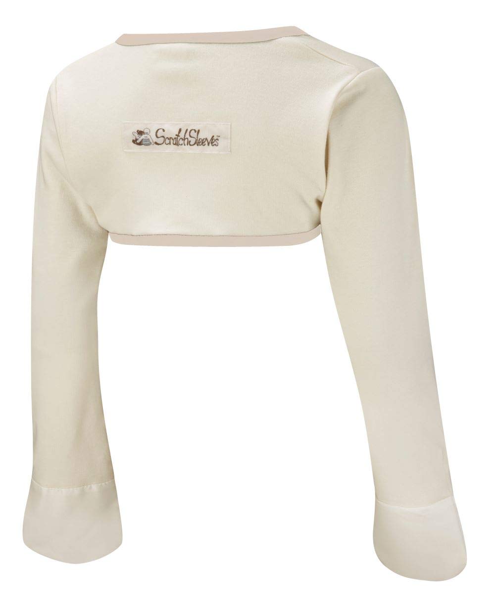 ScratchSleeves | Stay-on Scratch Mitts for Itchy Toddlers & Pre-School Children | Cream/Cappuccino