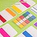 BukSuk 600 Pieces Tabs 2'' Sticky Tabs, Writable and Repositionable File Tabs Flags Colored Page Markers Labels for Reading Notes, Books and Classify Files, 22 Sets 10 Colors