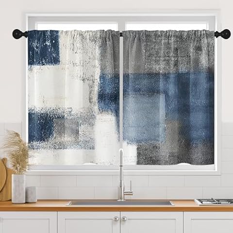 Emvency Farmhouse Kitchen Curtains Set of 2 Cover