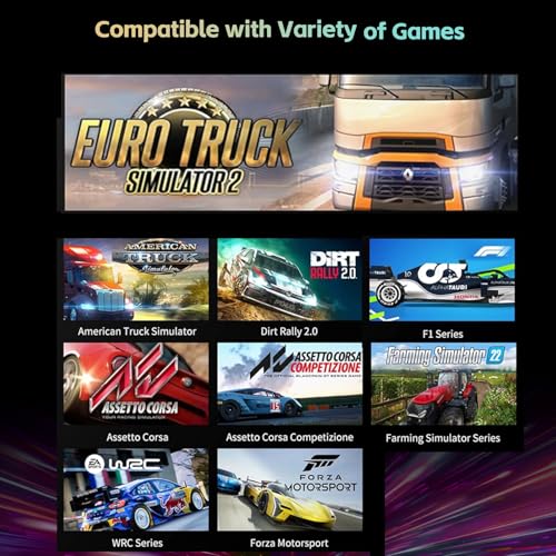 Image of Multi-functional Sim Racing Button Box for Windows PC, PXN CB1 USB PC Racing Simulator Instrument Center Control Button Box with 30 Programmable Buttons and Adjustable RGB Lighting for Truck ETS2 Hub