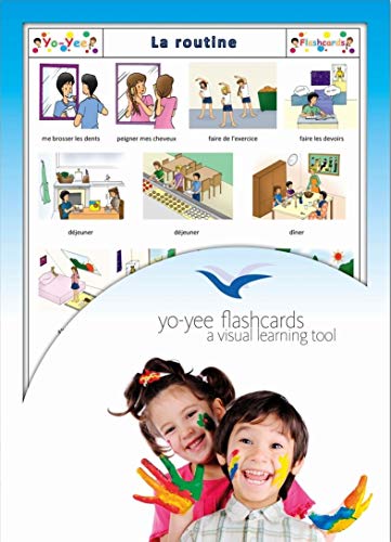 Tarjetas con ilustraciones en francés - Rutina diaria - a modo de juego, amplían el vocabulario básico, la construcción de frases y la gramática: para guarderías, escuelas de primaria o logopedia