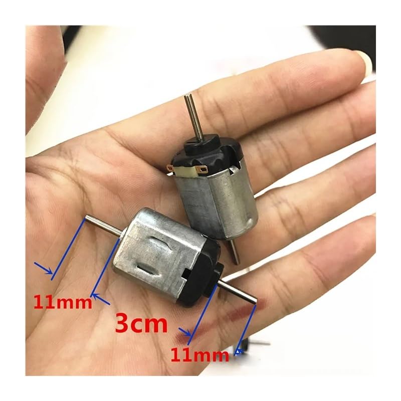 DC 1.5V-3V 14000RPM 130 Electronic Starter Dual Shaft Double 2mm Axis DIY Hobby Toy Car Fan Model 15mm*20mm Electronic Starter