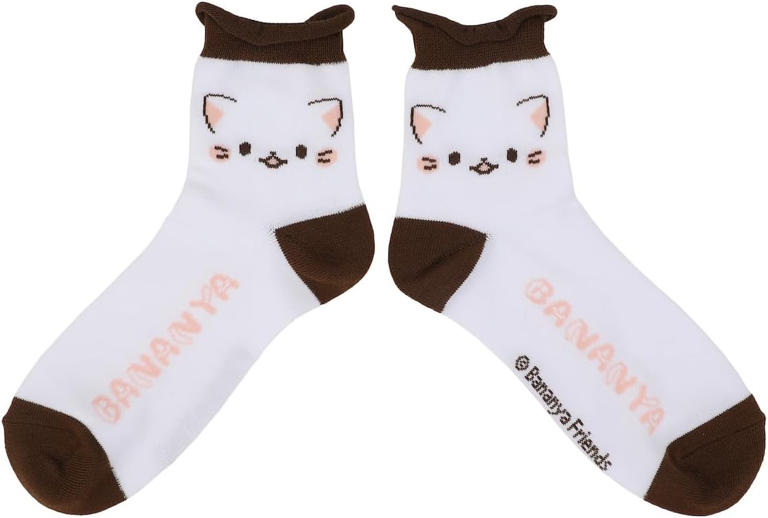 Bioworld Bananya Character Art Women's 3-Pair Casual Quarter Crew Socks - Image 6