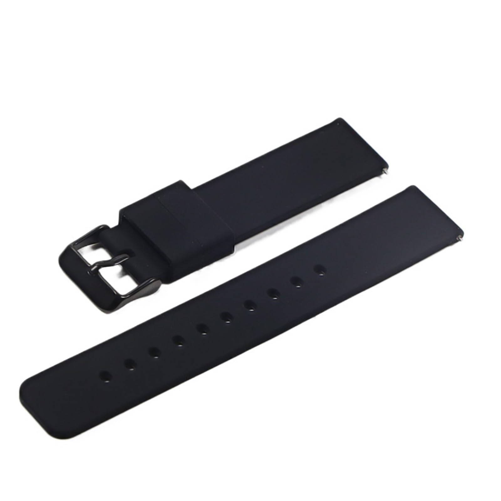 Correa de reloj de silicona con pasadores integrados de 24 mm 7