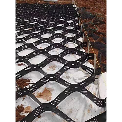 Genérico Estabilizador de Suelo de geomalla Reutilizable para Caminos y entradas empinadas - Rejillas de Grava duraderas para aceras y entradas, 640 pies Cuadrados (6,5 x 27 pies) - Control de erosió