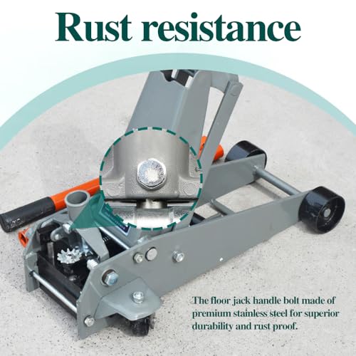 Image of 3PCS 3 Ton 4 Ton Horizontal Floor Jack Pressure Rod, Silver | Fixed Screw, Handle Bolt, Spare Parts, Universal for Most Cars