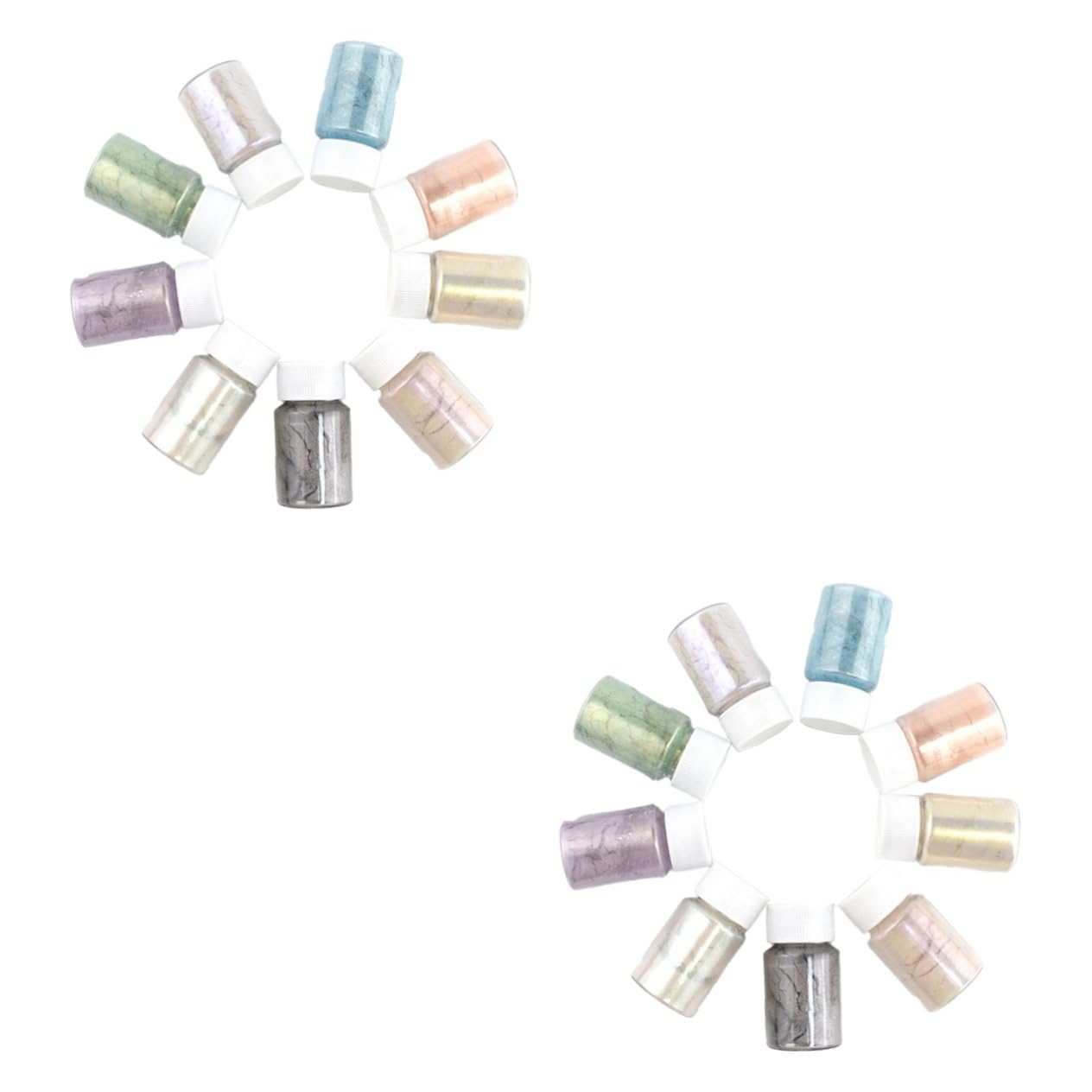 LALAFINA 18 Pcs Natural Mica Pigment Powder 9 for Handmade Makeup Crafts Soap Making