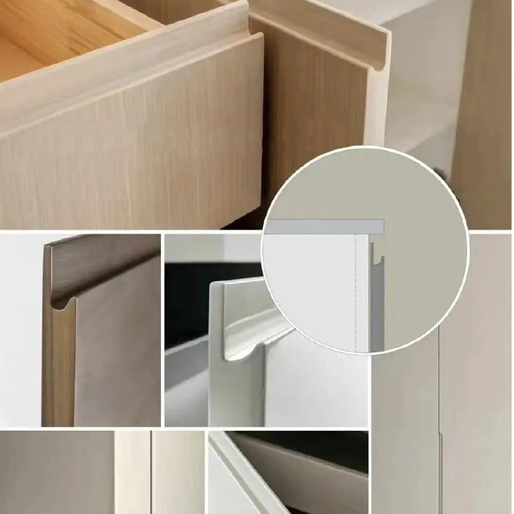 Punta per Maniglia a Dito con Gambo da 1/4" smussata e arcuata per cassetti, armadi e Ante di mobili. (1/4in)