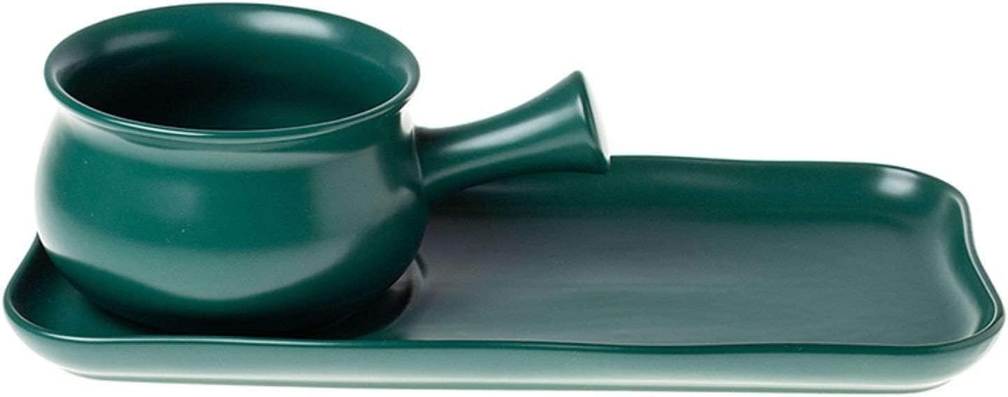 Talerz obiadowy, talerz do serwowania, miski na francuską zupę cebulową z uchwytem na śniadanie, ceramiczne miski śniadaniowe i zestaw talerzy na płatki owsiane, deser z owocami, kanapkę śniadaniową(G