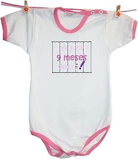 Zigozago - Body Para Bebés "YA HICE 9 MESES DENTRO" Talla: 6 meses Color: rosa