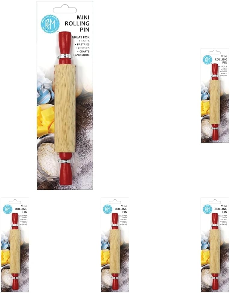 R & M International Mini Rolling Pin, Carded, One Size, Brown (Pack of 5)