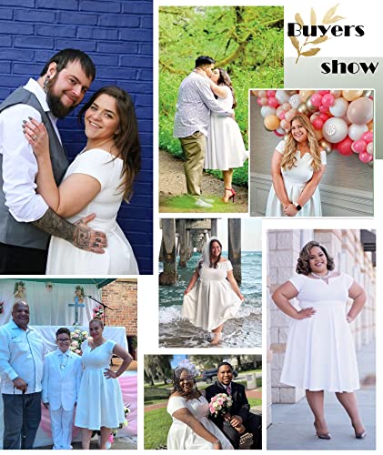 Lalagen Women's Plus Size Vintage 1950S Party Cocktail Wedding Swing Midi Dress White Xxl #TOP3