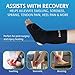TheraPAQ Ankle Ice Pack Wrap for Injuries - Hot & Cold Reusable Compression Brace w/ 2 Gel Packs for Relief from Sprain, Sports Injury, Plantar Fasciitis, Achilles Tendonitis - Fits XS- XL