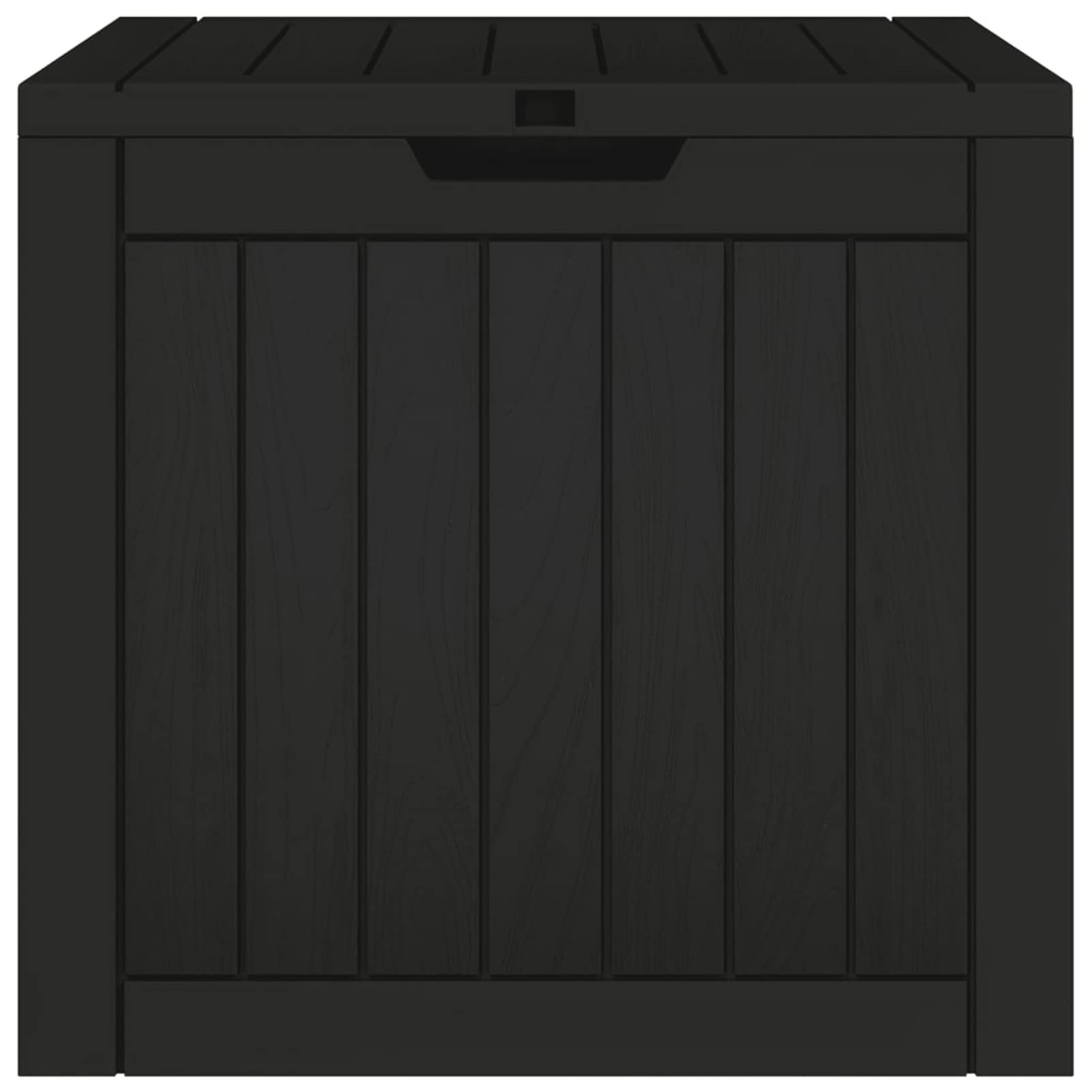 Odporna na warunki atmosferyczne skrzynia do przechowywania ogrodu, pojemnik do przechowywania sprzętu zewnętrznego, czarna 55,5 x 43 x 53 cm polipropylen