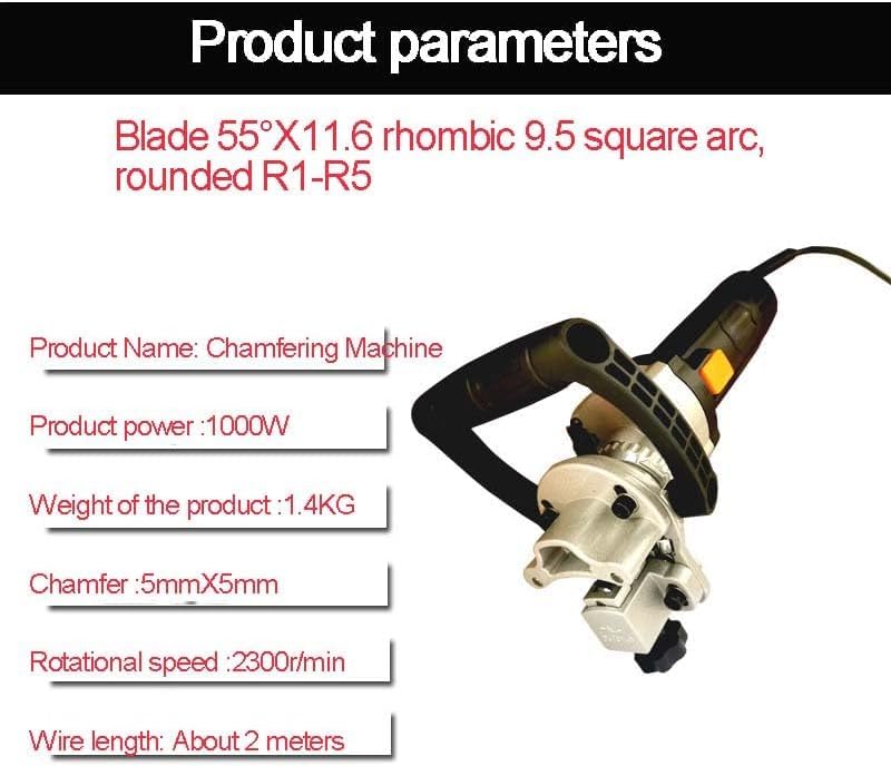 à chanfreiner Les plaques métalliques 220 V, Outil de chanfreinage 1000 W 2300 TR/Min avec molette de Profondeur Acier, Aluminium et cuivre