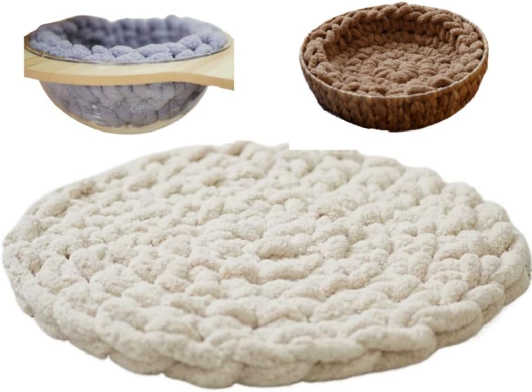 SSDH Hand-Woven Cat Mattress Space Capsule Stepping Milk Round Cushion Pet